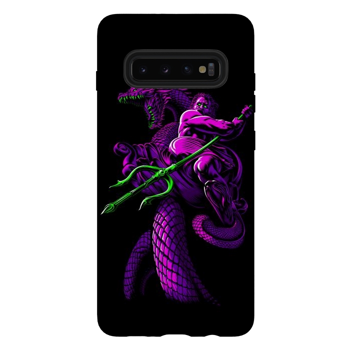 Galaxy S10 plus StrongFit Poseidon with Trident and Dragon by Alberto