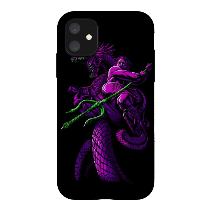 iPhone 11 StrongFit Poseidon with Trident and Dragon by Alberto