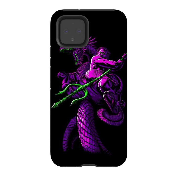 Pixel 4 StrongFit Poseidon with Trident and Dragon by Alberto