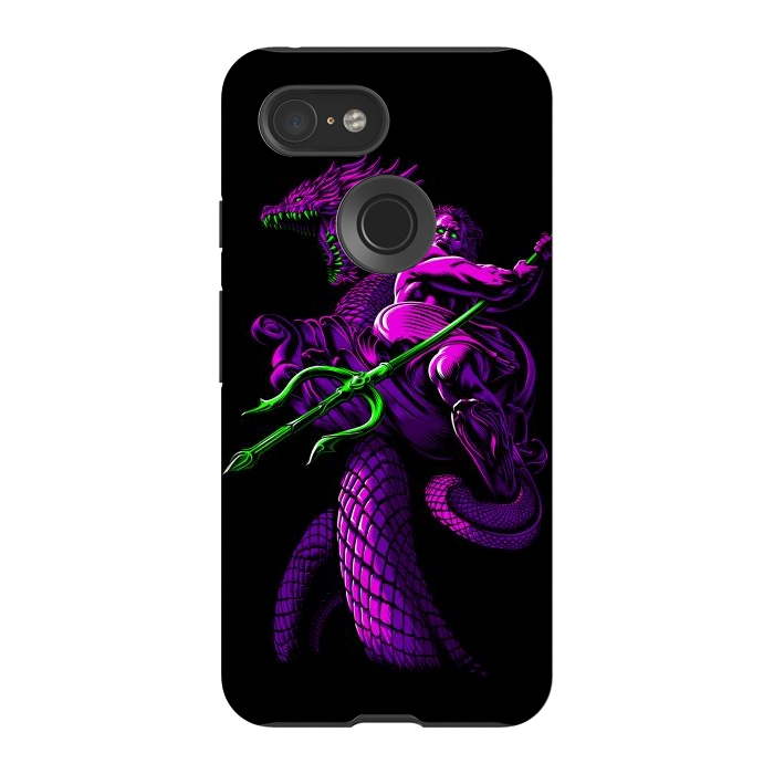 Pixel 3 StrongFit Poseidon with Trident and Dragon by Alberto