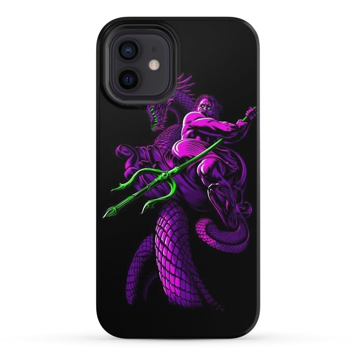 iPhone 12 StrongFit Poseidon with Trident and Dragon by Alberto