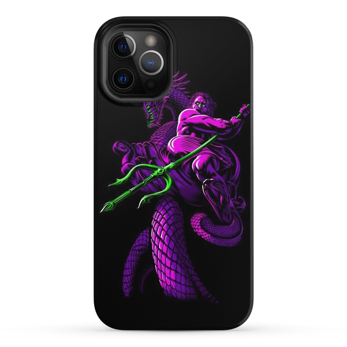 iPhone 12 Pro StrongFit Poseidon with Trident and Dragon by Alberto