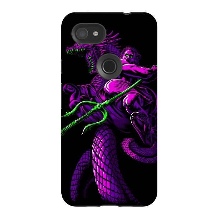Pixel 3AXL StrongFit Poseidon with Trident and Dragon by Alberto