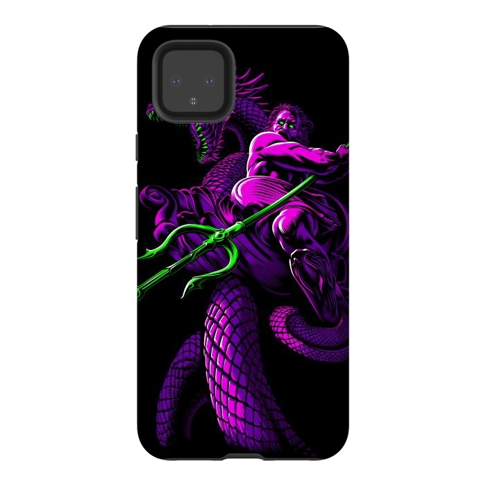 Pixel 4XL StrongFit Poseidon with Trident and Dragon by Alberto