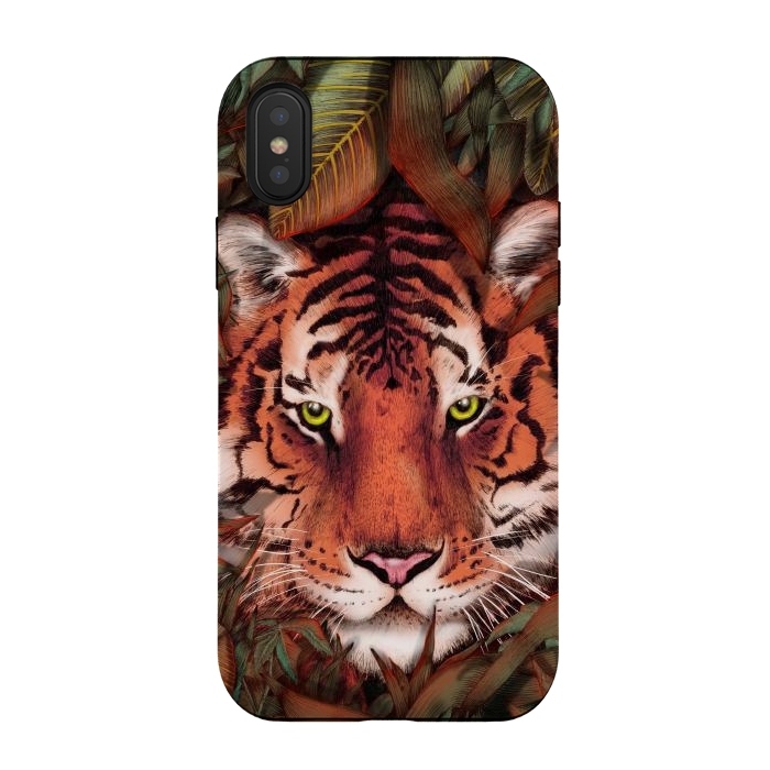 iPhone Xs / X StrongFit Jungle Tiger Majesty Colour Version by ECMazur 