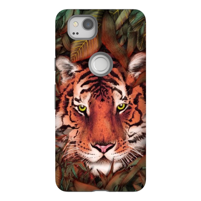 Pixel 2 StrongFit Jungle Tiger Majesty Colour Version by ECMazur 