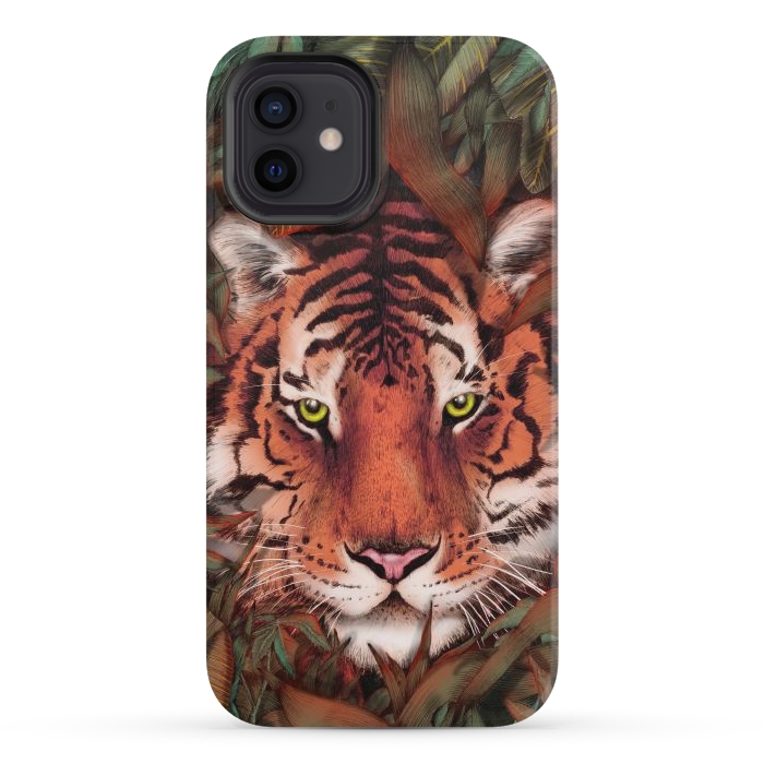 iPhone 12 mini StrongFit Jungle Tiger Majesty Colour Version by ECMazur 