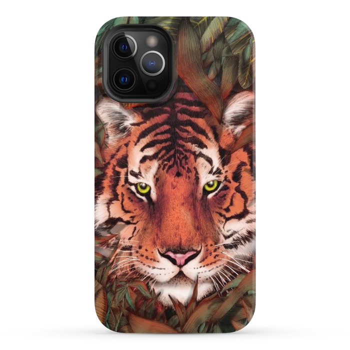 iPhone 12 Pro StrongFit Jungle Tiger Majesty Colour Version by ECMazur 