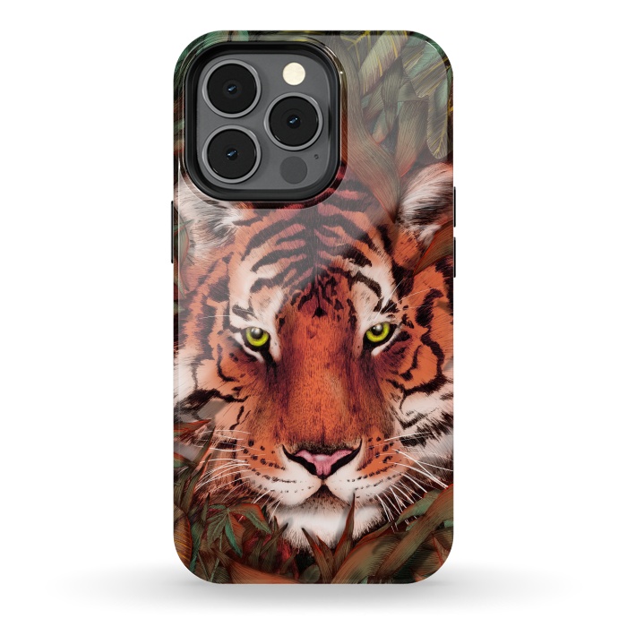 iPhone 13 pro StrongFit Jungle Tiger Majesty Colour Version by ECMazur 
