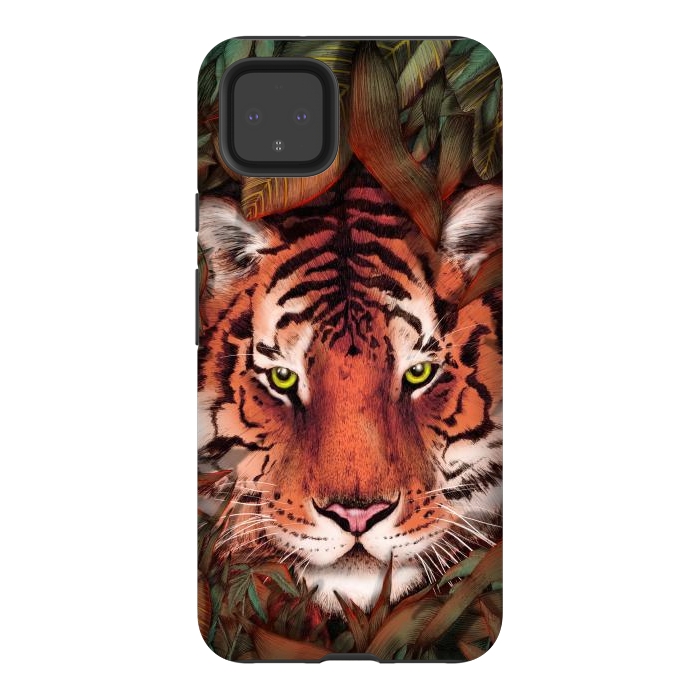 Pixel 4XL StrongFit Jungle Tiger Majesty Colour Version by ECMazur 