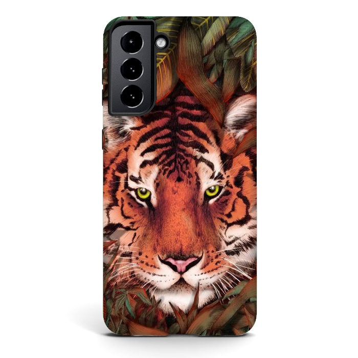 Galaxy S21 plus StrongFit Jungle Tiger Majesty Colour Version by ECMazur 