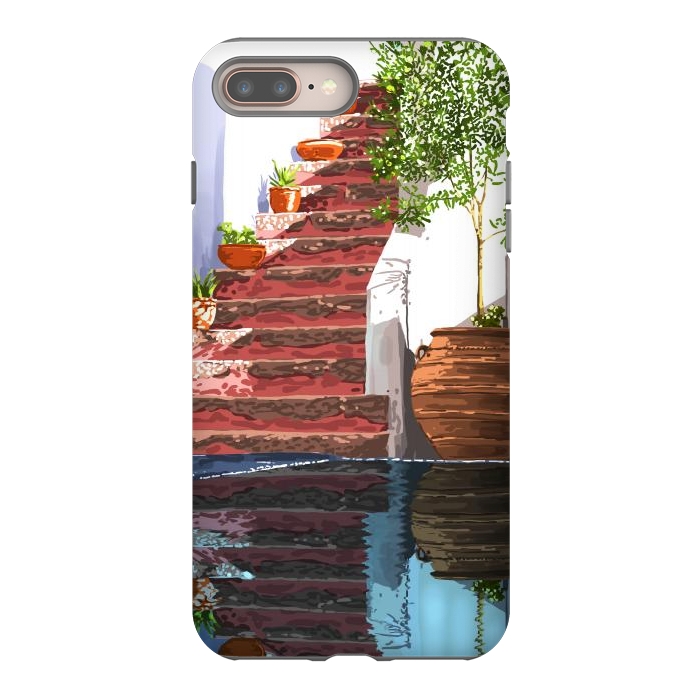 iPhone 8 plus StrongFit Serenity Weekend | Mindful Travel Greece Architecture | Rustic Earthy Swim Pool | Peace & Positivity by Uma Prabhakar Gokhale