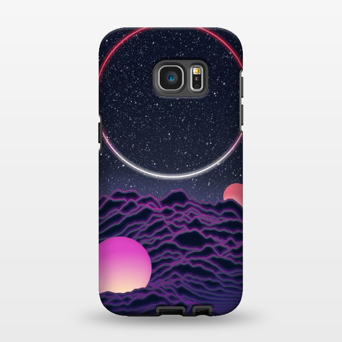 Galaxy S7 EDGE StrongFit Neon Moonscape by amini54