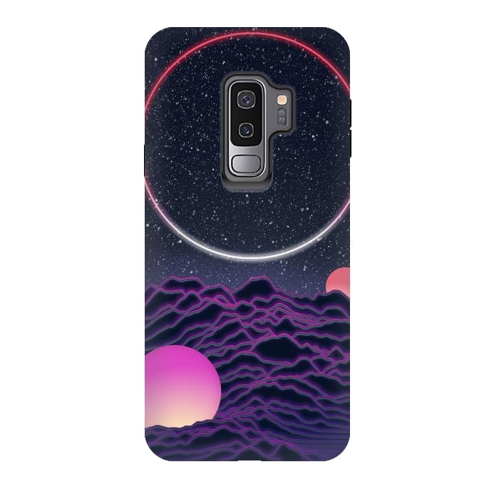 Galaxy S9 plus StrongFit Neon Moonscape by amini54