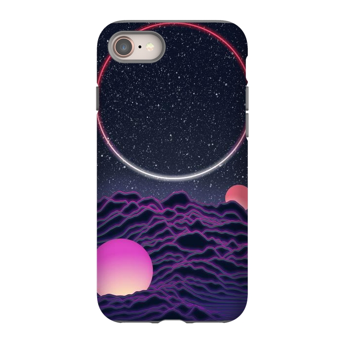 iPhone 8 StrongFit Neon Moonscape by amini54