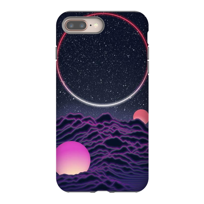 iPhone 8 plus StrongFit Neon Moonscape by amini54