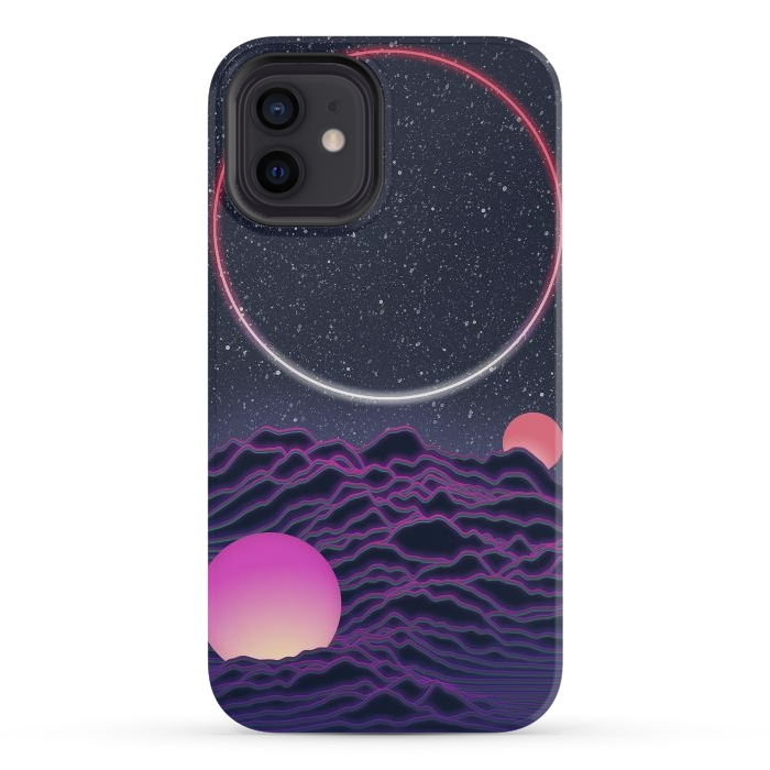 iPhone 12 mini StrongFit Neon Moonscape by amini54