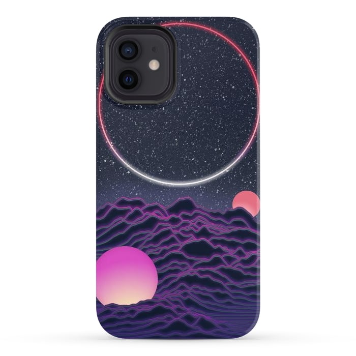 iPhone 12 StrongFit Neon Moonscape by amini54