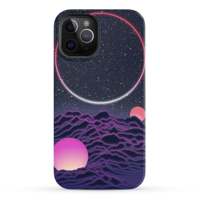 iPhone 12 Pro StrongFit Neon Moonscape by amini54