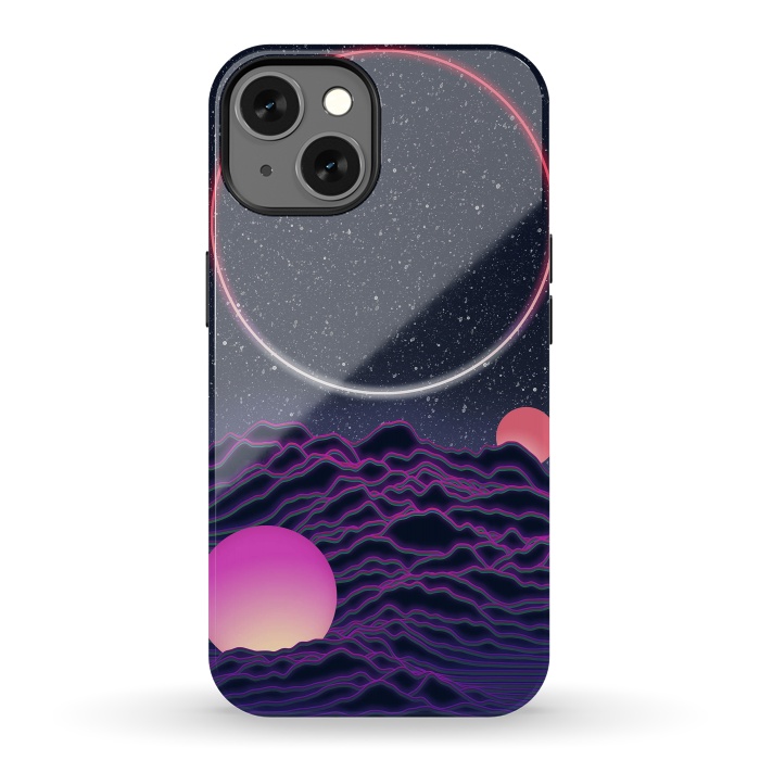 iPhone 13 StrongFit Neon Moonscape by amini54