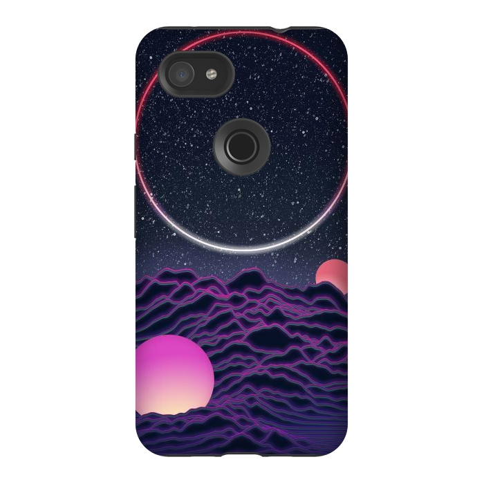 Pixel 3AXL StrongFit Neon Moonscape by amini54