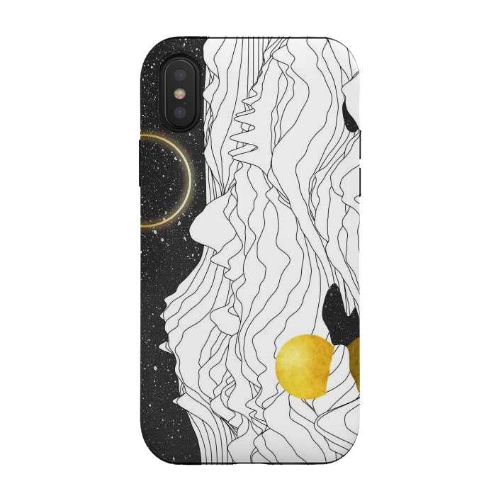 iPhone Xs / X StrongFit Mono Two Moons by amini54