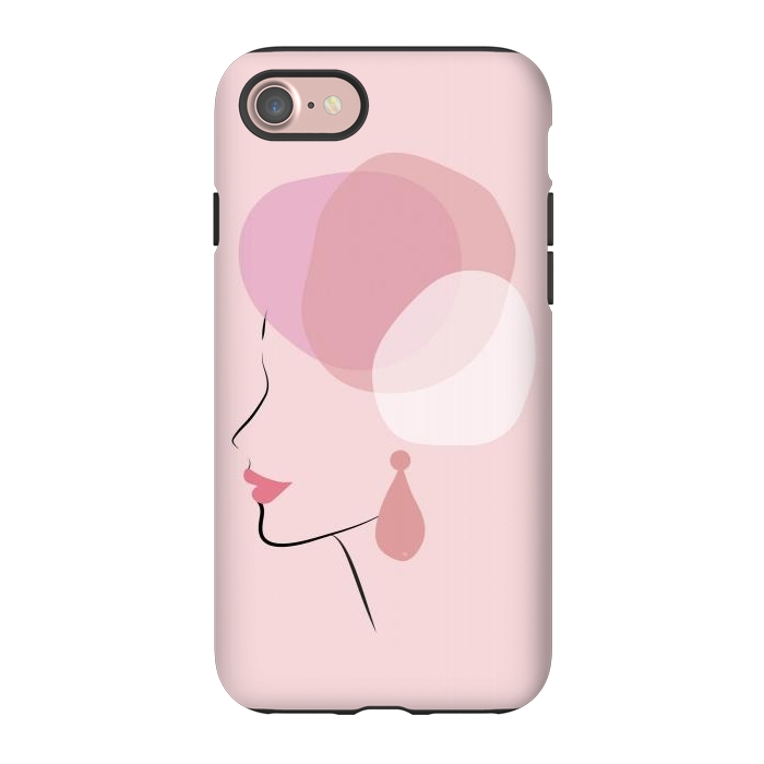 iPhone 7 StrongFit Pink Bubble Lady by Martina