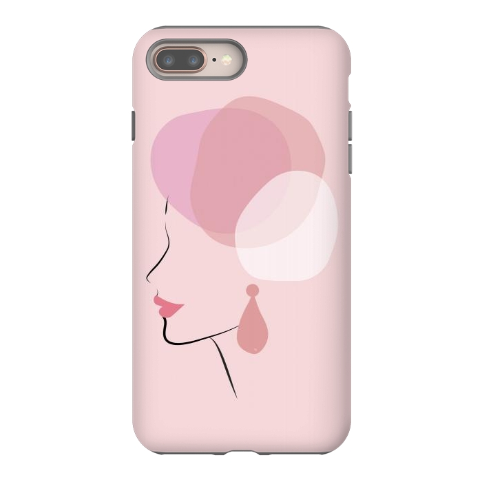 iPhone 7 plus StrongFit Pink Bubble Lady by Martina