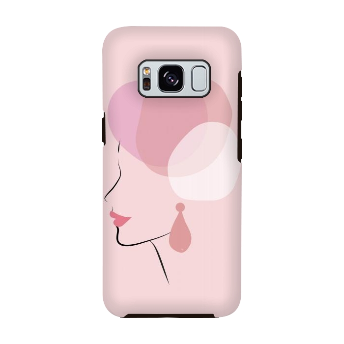 Galaxy S8 StrongFit Pink Bubble Lady by Martina