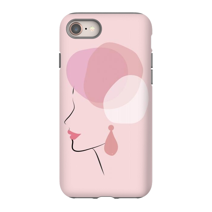 iPhone 8 StrongFit Pink Bubble Lady by Martina