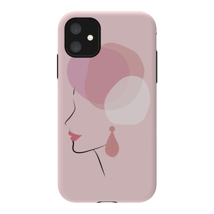 iPhone 11 StrongFit Pink Bubble Lady by Martina