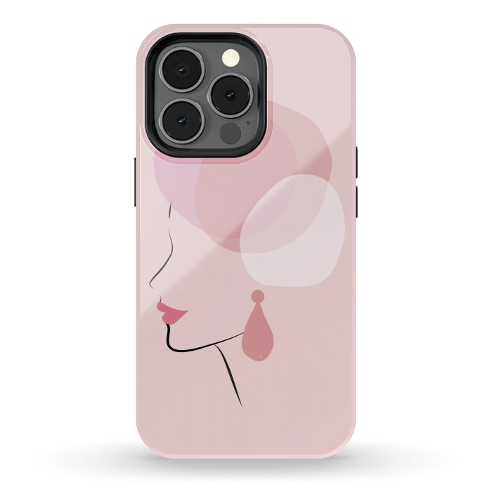 iPhone 13 pro StrongFit Pink Bubble Lady by Martina