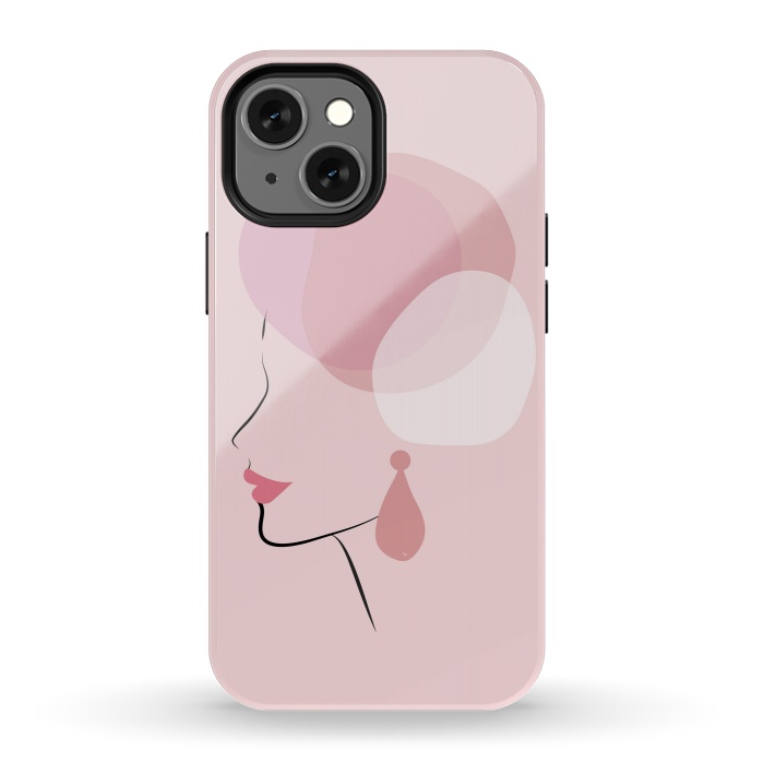 iPhone 13 mini StrongFit Pink Bubble Lady por Martina