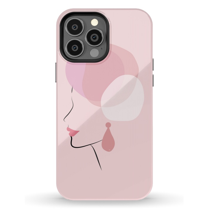 iPhone 13 Pro Max StrongFit Pink Bubble Lady by Martina