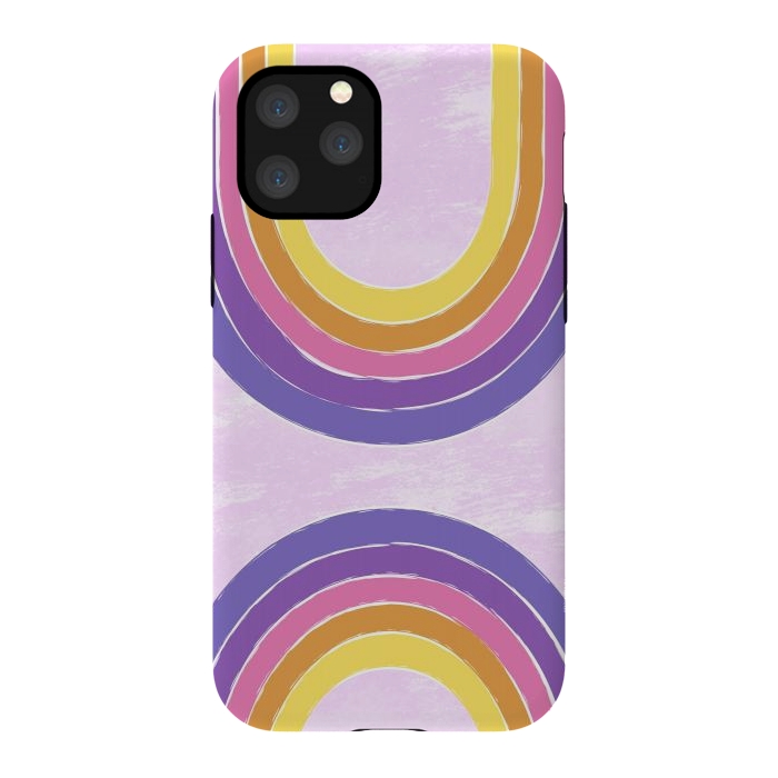 iPhone 11 Pro StrongFit Double Rainbow by Martina