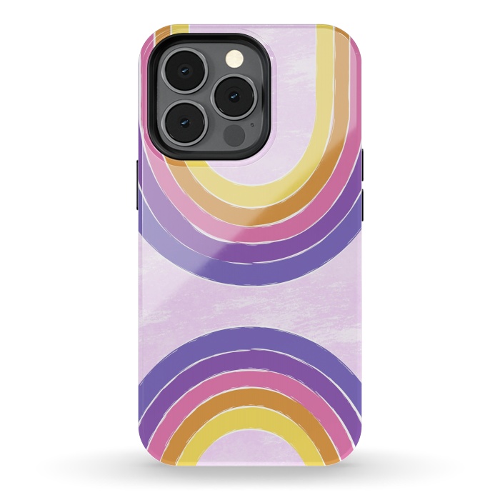 iPhone 13 pro StrongFit Double Rainbow by Martina
