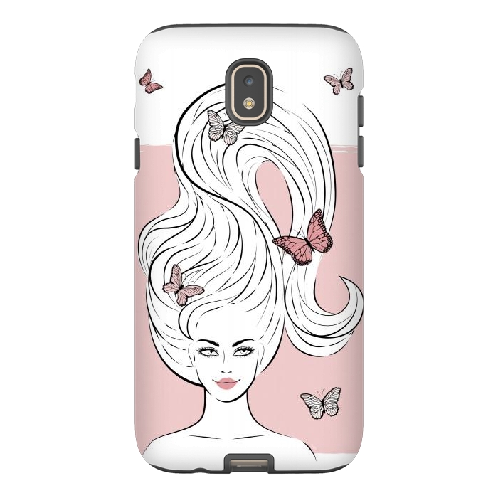Galaxy J7 StrongFit Butterfly Hair Girl by Martina