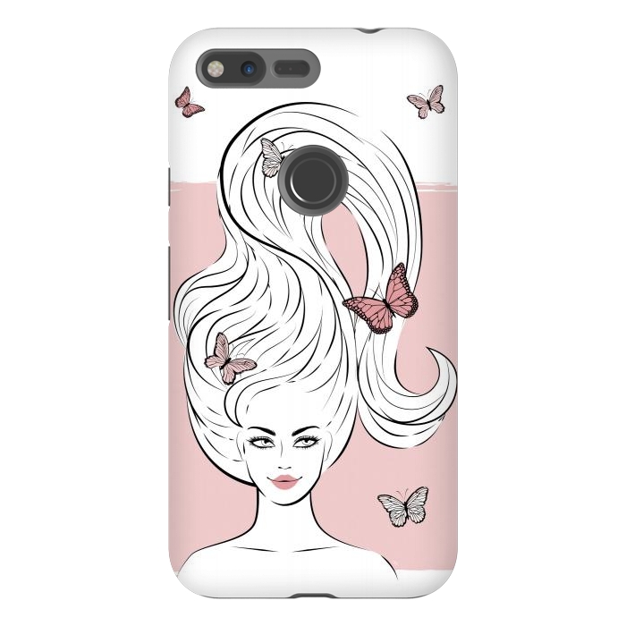 Pixel XL StrongFit Butterfly Hair Girl by Martina