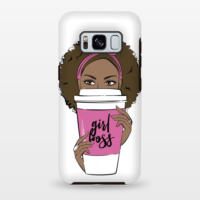 Galaxy S8 plus StrongFit Dark skin Girl Boss by Martina