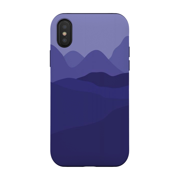 iPhone Xs / X StrongFit Purple Mountains by Martina