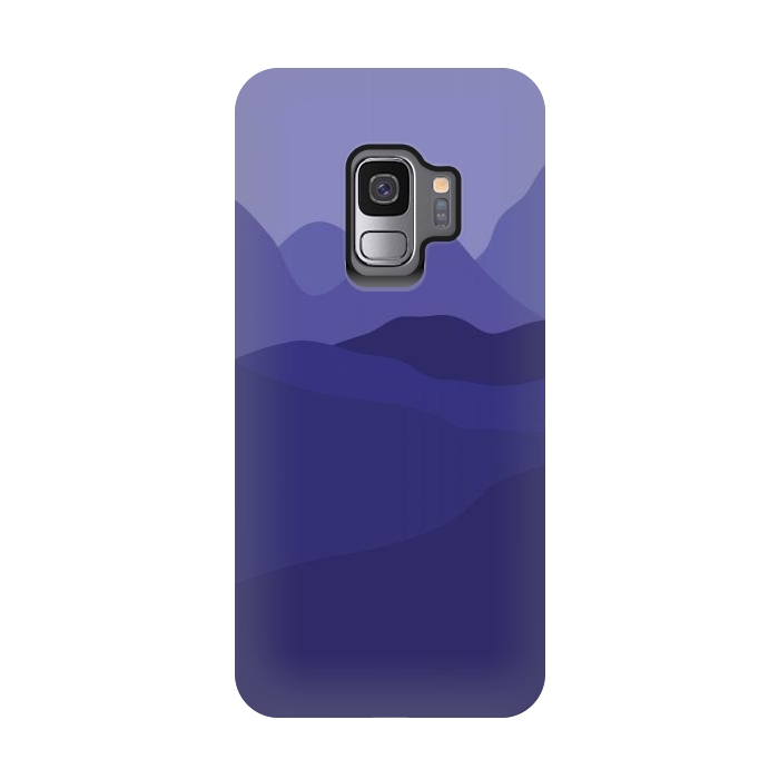 Galaxy S9 StrongFit Purple Mountains by Martina
