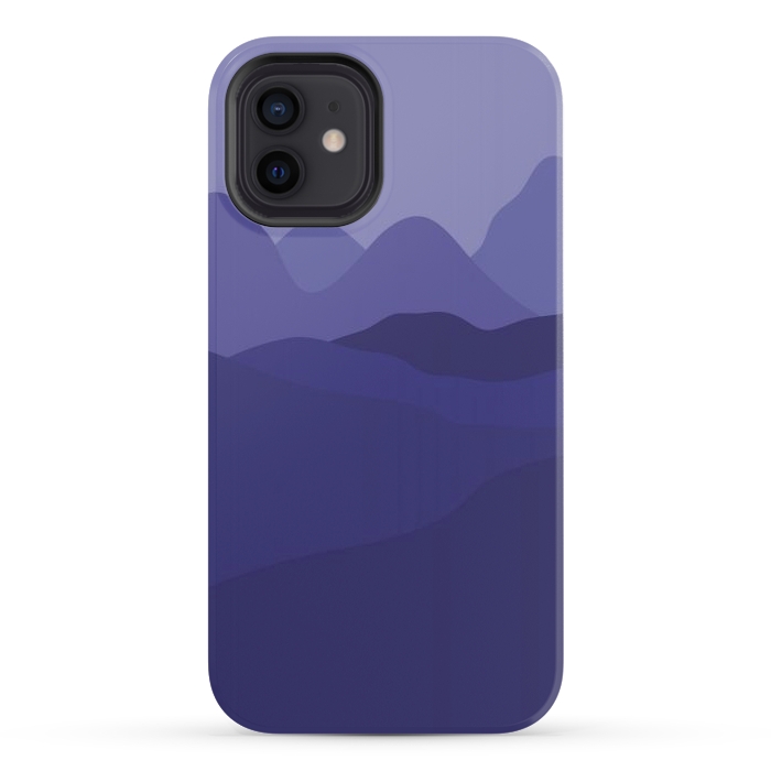 iPhone 12 mini StrongFit Purple Mountains by Martina