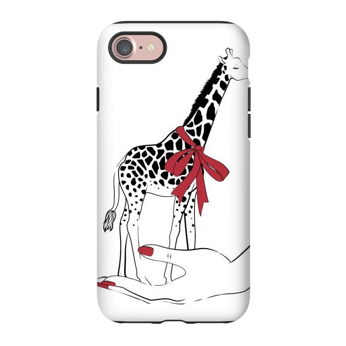 iPhone 7 StrongFit Holding Giraffe by Martina