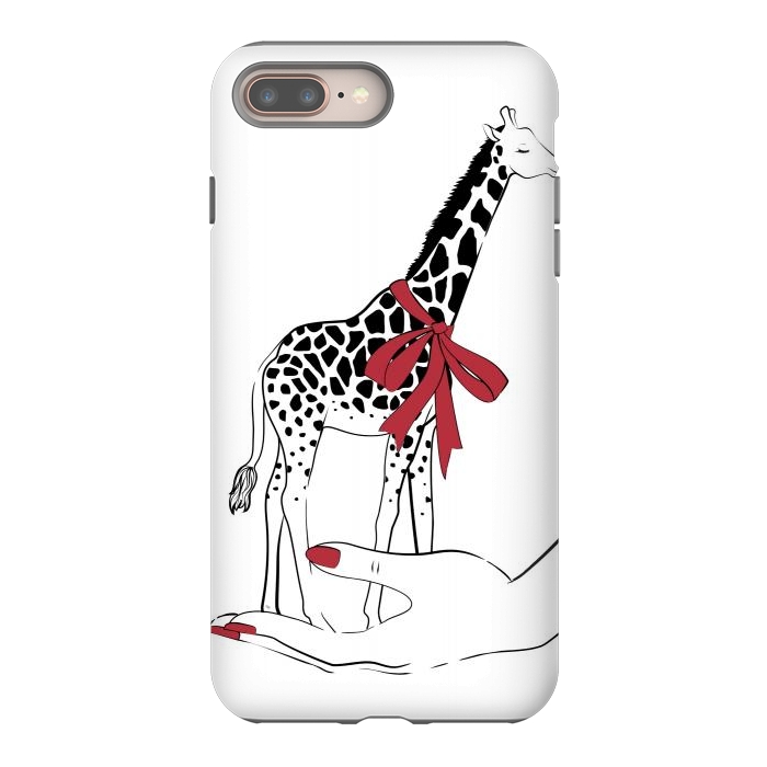 iPhone 7 plus StrongFit Holding Giraffe by Martina