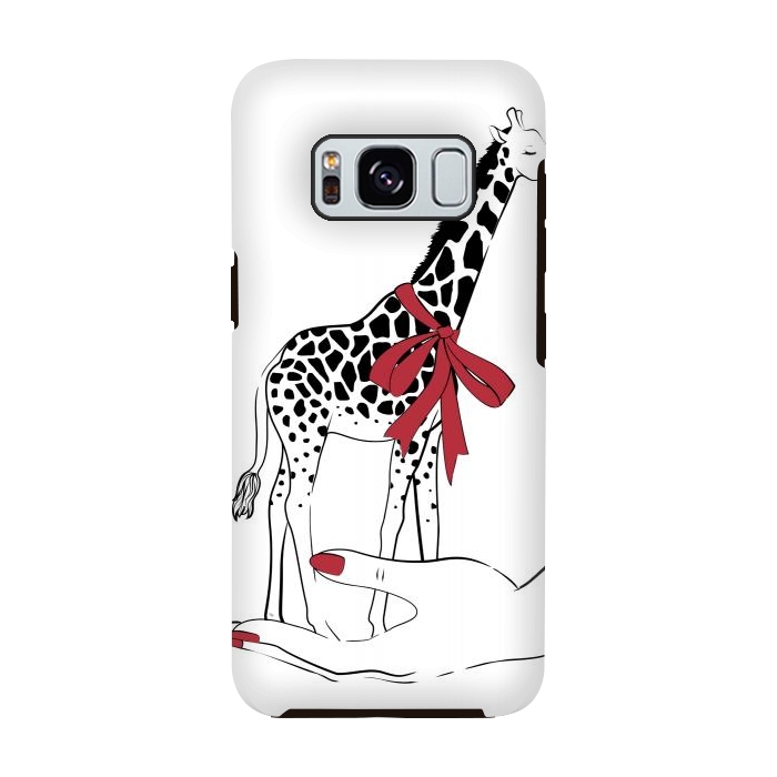 Galaxy S8 StrongFit Holding Giraffe by Martina