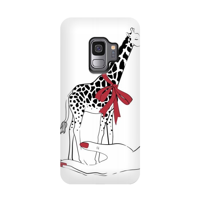 Galaxy S9 StrongFit Holding Giraffe by Martina