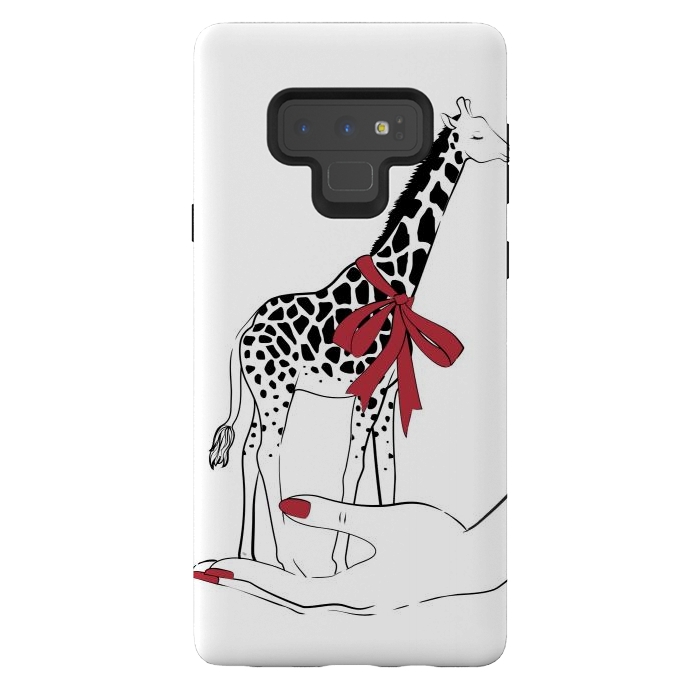 Galaxy Note 9 StrongFit Holding Giraffe by Martina