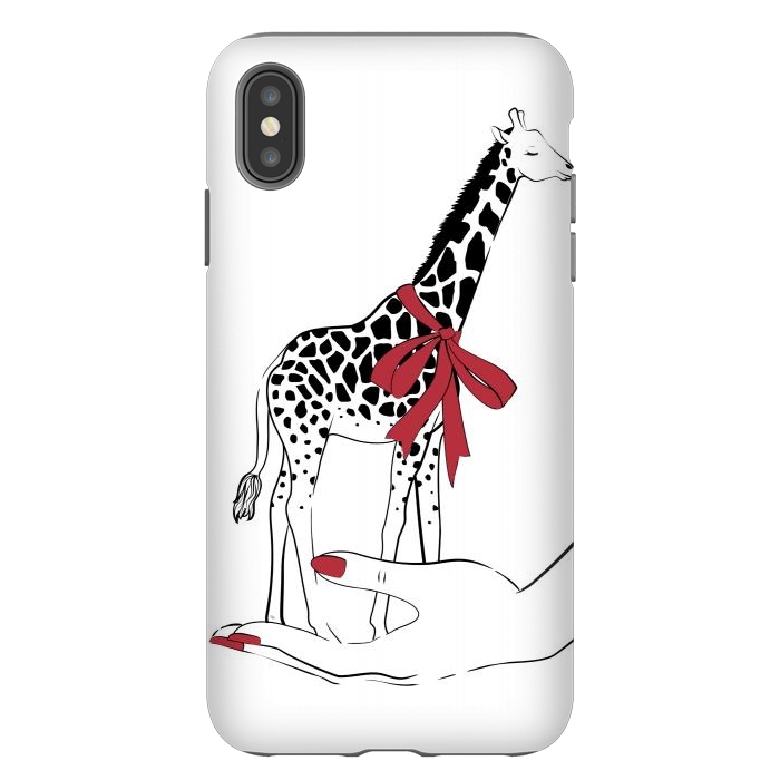 iPhone Xs Max StrongFit Holding Giraffe by Martina