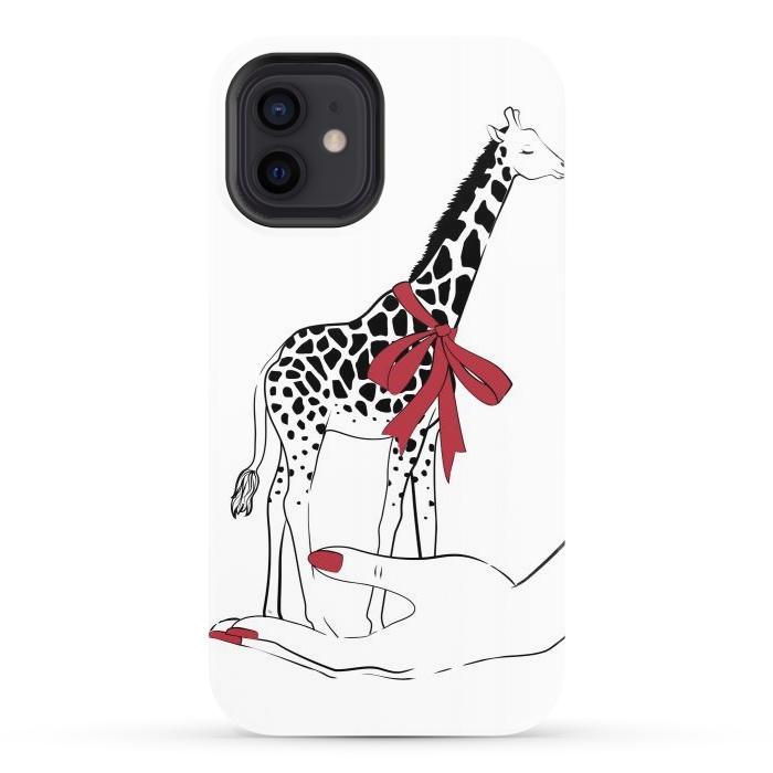 iPhone 12 StrongFit Holding Giraffe by Martina