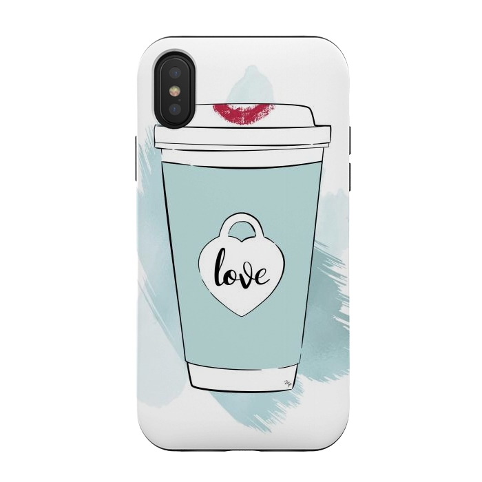 iPhone Xs / X StrongFit Love Coffee Cup by Martina